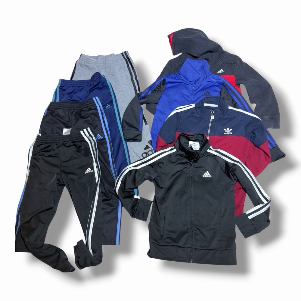Lot Of 8pc  Boys 6/7  Adidas Athletic Summer  Track Suit Back To School Clothes